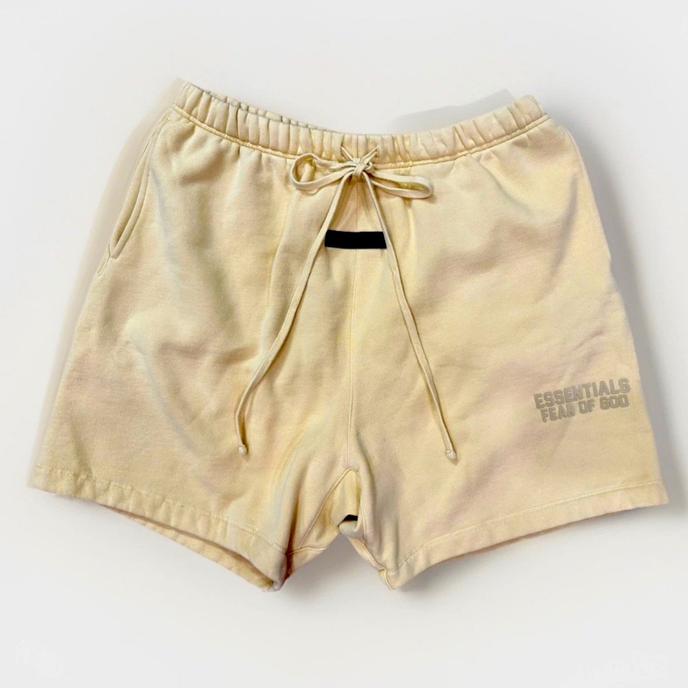 Fear of God Essentials Yellow Drawstring Shorts